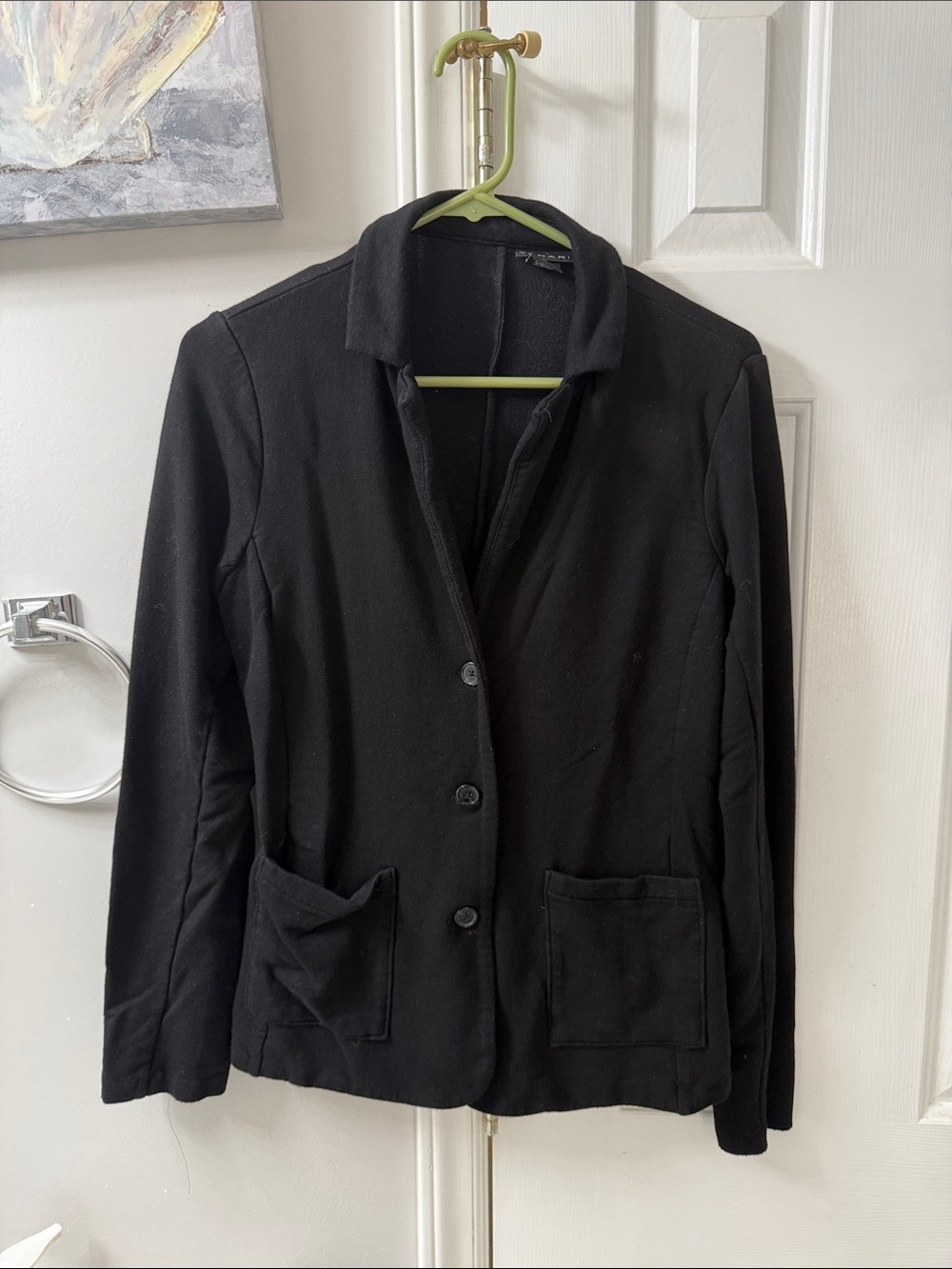 Tahari Black Tailored Button Blazer